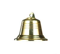 MoSundi Campana de viento de cobre hecha a mano, elegante campana de latón con decoración del hogar de tono claro, aventuras al aire libre y eventos culturales, diseño anticorrosión, acabado amarillo