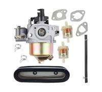 MoSundi Carburador compatible con Honda para motores GXV120/GXV140/GXV160, compatible con cortacésped HR194/HR195/HR214/HRA214/HR215/HR216, metal duradero, plateado