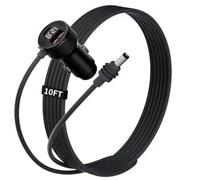 MoSundi Cargador de coche USB dual para Starlink para Mini - Cable de 3 m, resistente al agua con voltímetro, construcción ABS, diseño compacto para uso en vehículos