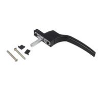 MoSundi Cerradura cuadrada de aleación de aluminio con mecanismo de seguridad, compatible con apertura izquierda y derecha, color negro