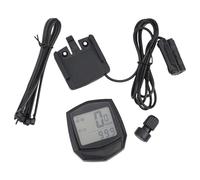 MoSundi Compacto con cable para velocímetro y odómetro de bicicleta, pantalla retroiluminada de 15 pulgadas, 14 funciones, IPX5, impermeable, para bicicleta, color negro