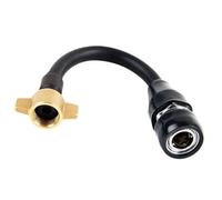 MoSundi Conector de entrada de aire para camión, manguera de goma de metal de 15 cm con rosca hembra SP20 para válvula de liberación de tanque de aire y soplado de polvo, color negro