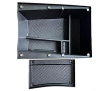 MoSundi Consola de reposabrazos negra ABS debajo de la caja de almacenamiento, bandeja organizadora compatible con Kia EV3 2024