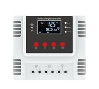 MoSundi Controlador de carga solar de 40 A con control de aplicación y pantalla LCD, carga PWfor M de 3 etapas, protección integrada para cortocircuito/conexión inversa, puertos USB duales