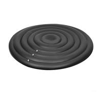 MoSundi Cubierta inflable ajustable para bañera de 128, 158, 180 cm, tapa térmica de PVC para retención de calor, protector redondo de spa de configuración rápida para jardín al aire libre (negro sin