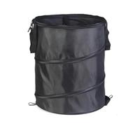 MoSundi Cubo de basura plegable de tela Oxford para coche y uso al aire libre, cubo de cocina plegable con clip, cubo de almacenamiento portátil, M, color negro