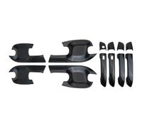 MoSundi Cuenco negro de fibra de carbono para manija de puerta y cubierta lateral compatible con Isuzu D-Max 2021-2023, material ABS, juego de 12