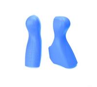 MoSundi Empuñaduras de silicona para palanca de cambios y freno para bicicleta de carretera ULTEGRA 105 ST-6700 de 10 velocidades. (azul)