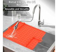 MoSundi Espátula de silicona de 16 x 11.5 pulgadas, herramienta de cocina resistente al calor para organizar utensilios, no deformable y apta para lavavajillas, para una superficie de cocción duradera