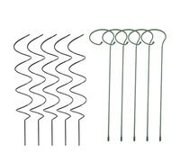 MoSundi Estacas de soporte para plantas de tomate en espiral, 43 cm/45 cm, resistentes a la intemperie, torre vertical para vegetales trepadores para macetas de invernadero, verde, paquete de 5