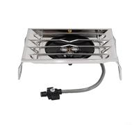 MoSundi Estufa de camping portátil de 6000 W, 304 para quemador de gas de mesa de acero inoxidable con continuo para control de llama, isobutano/butano, cocina al aire libre, picnic, barbacoa