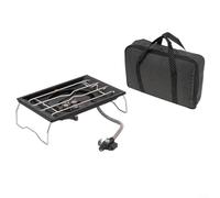 MoSundi Estufa de camping portátil de 6000 W, 304 para quemador de gas de mesa de acero inoxidable con continuo para control de llama, isobutano/butano, cocina al aire libre, picnic, barbacoa