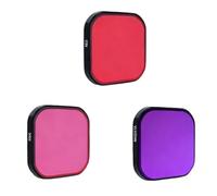 MoSundi Filtro de buceo subacuático para Insta360 AcePro2 y AcePro, lente de vidrio de instalación rápida para cámara deportiva, filtros rosa/rojo/morado para profundidades de 1 a 25 m, juego de 3