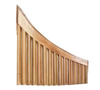 MoSundi Flauta de 15 tubos en llave G, instrumento de viento de madera natural para música folclórica, afinable con corchos, incluye bolsa suave y accesorios de limpieza izquierda