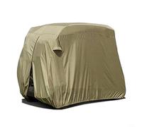 MoSundi Funda para carrito de golf 210D Oxford impermeable a prueba de polvo con parte trasera para 2 carritos de pasajeros, color amarillo