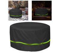 MoSundi Funda para mesa redonda y silla, impermeable Oxford 210D | Funda impermeable para mesa de jardín redonda, tela Oxford 210D con tira reflectante para uso en exteriores