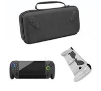MoSundi Funda protectora con protector de pantalla de vidrio templado y bolsa de almacenamiento para consola portátil ASUS ROG Ally X, color negro y blanco
