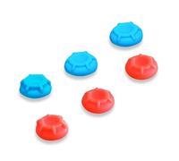 MoSundi Fundas de silicona para palanca de mando para Switch 2, diseño ergonómico antideslizante, compatible con Nintendo Switch 2, paquete de 6 en blanco/negro/rojo/azul rojo y azul
