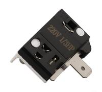 MoSundi Interruptor de relé protector de sobrecarga del compresor 1 2 a 1 6 Arrancador PTC de acero inoxidable para piezas de mantenimiento de refrigerador (1/3 para CV)
