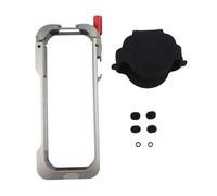 MoSundi Jaula de aleación de aluminio para Insta360 X5 con zapata fría para montaje, 5.7 x 2.3 x 0.86 pulgadas, marco protector ligero con sistema de accesorios expandible y para múltiples tornillos