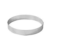 MoSundi Juego de anillos perforados para tartas de 5/6/7/8 cm, moldes de acero inoxidable para tartas y postres en capas, 10 piezas de 8 cm
