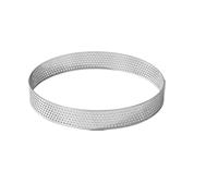 MoSundi Juego de anillos perforados para tartas de 5/6/7/8 cm, moldes de acero inoxidable para tartas y postres en capas, 10 piezas de 7 cm