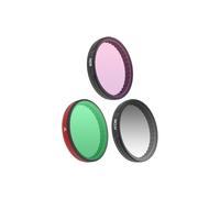 MoSundi Juego de filtros de lente para DJI Osmo Action 5 Pro/4/3, CPL ajustable ND8 ND64, kit de 4 piezas con caja de almacenamiento de 3 piezas