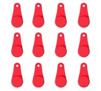 MoSundi Juego de hebillas magnéticas de silicona resistentes al calor para papel, clips seguros compatibles con freidoras de aire de cesta de hierro, 12 piezas de colores mezclados (rojo)
