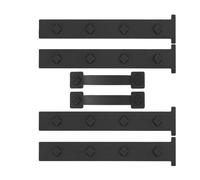 MoSundi Juego de manijas y bisagras para puerta de garaje, estilo de casa de carruaje, ABS resistente a la intemperie, fácil instalación con imanes para puertas de metal, negro, 6 piezas negras