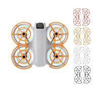 MoSundi Juego de protectores de hélice para DJI NEO 3D, tapa protectora de jaula de 62 x 20 x 130 mm, ligero de 6 g/par, para dron DJI NEO, gris/negro/naranja y rojo