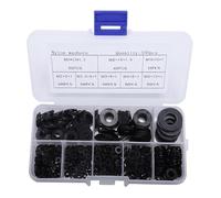 MoSundi Juego surtido de arandelas planas de nailon M2-M10, 500 juntas de plástico negro en caja organizadora para aplicaciones eléctricas, automotrices y marinas