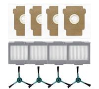 MoSundi Kit de cepillo lateral de bolsa de polvo de filtro HEPA para Roomba Max 705 para aspiradoras robot Vac, accesorios de repuesto Filtros de aspiradora Bolsas de polvo Cepillos laterales (A)