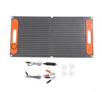 MoSundi Kit de panel solar plegable de 80 W con salida dual USB y 12 V CC, monocristalino portátil para cargador de camping, batería de coche y aventuras al aire libre, gris