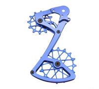 MoSundi Kit de placa de desviador trasero de bicicleta con aluminio 7075 mecanizado CNC y poleas de cerámica 12T 16T para SRAM 11 velocidades 12 velocidades MTB tipo 2 2.1 3 (azul)