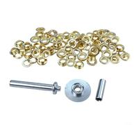 MoSundi Kit de reparación de ojales de latón de 103 piezas con 50 juegos de ojales de 12 mm, perforador, yunque y lona de crimpado para tienda de campaña, toldo de alberca, bandera
