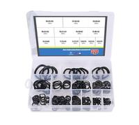 MoSundi Kit surtido de 320 arandelas de resorte curvadas de acero al carbono, arandelas de compresión onduladas de tres ondas para conexiones eléctricas, color negro