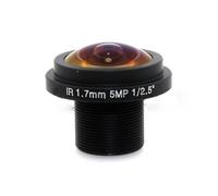 MoSundi Lente ojo de pez HD de 5 MP de 1,7 mm F2.0 gran angular de 170° para cámara IP de placa IR de 1/2.5 pulgadas, compatible con CCD de 1/3 pulgadas y 1/4 pulgadas