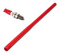 MoSundi Llave de enchufe de componente de encendido por chispa de doble agujero con extremos de 13 mm y 15 mm, diámetro interior de 8 mm, herramienta de instalación de silicona de 30 cm para