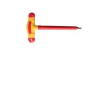 MoSundi Llave hexagonal aislada con mango en T de 1000 V VDE TPE para mantenimiento eléctrico de alto voltaje T10-T40, color rojo