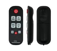 MoSundi Mando a distancia Easy Big Button para personas mayores, fácil de usar con función de búsqueda automática y aprendizaje, para las principales marcas, color negro