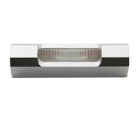 MoSundi Mini barra tipo nivel de burbuja 85 x 20 mm, herramienta de medición de burbujas de acero inoxidable para alineación de máquinas herramienta, color plateado