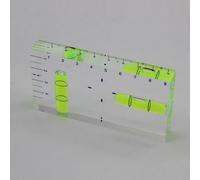MoSundi Mini nivel de burbuja con triple burbuja para medición horizontal, vertical, 45°, cuerpo acrílico transparente con tubo verde e imán opciones, 95-120 mm A