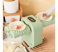 MoSundi Moldeador eléctrico de raviolis, máquina automática para hacer albóndigas con 2 modos, material de polipropileno y PC, recargable de 1000 mAh, para rollos Potsticker Wonton, gris y verde