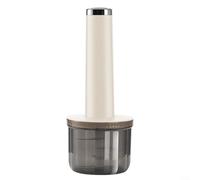 MoSundi Molinillo de carne eléctrico portátil con carga USB, mezclador pequeño de puré de ajo, accesorio de cocina de bajo ruido, uso doméstico al aire libre, 24 cm (blanco)