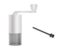 MoSundi Molinillo manual de granos de café para verter sobre café, molinillo manual con roscas de precisión y núcleo para molienda rápida en 13 vueltas, molinillo blanco