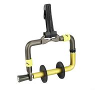 MoSundi Organizador de aluminio para pesca con mosca con ranura de corte, soporte de carrete luminoso con clip para línea de mosca seca y líderes (amarillo)