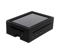 MoSundi Pantalla táctil de 3.5 pulgadas 480 x 320 60 FPS con carcasa de metal y enfriador activo compatible con Raspberry Pi 3/4/5, color negro