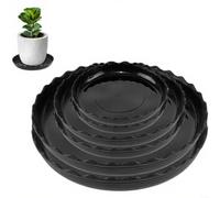 MoSundi Paquete de 16 bandejas de goteo de plástico para plantas, platillos de 10 pulgadas, jardinería interior y exterior, atrapador de agua de resina ligera en negro, ladrillo para rojo, verde