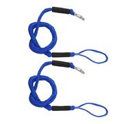 MoSundi Paquete de 2 cuerdas elásticas de amarre para kayak, barco, marino, de 4 a 55 pies, elástica con hebilla de acero inoxidable 316, doble flotador, antifregadero, UV para uso en exteriores