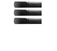 MoSundi Paquete de 3 cañas sintéticas para saxofón alto, tenor y soprano, compatibles con clarinete, resistencia 1.5/2.0/2.5, resistentes a la humedad, con cubiertas protectoras para clarinete